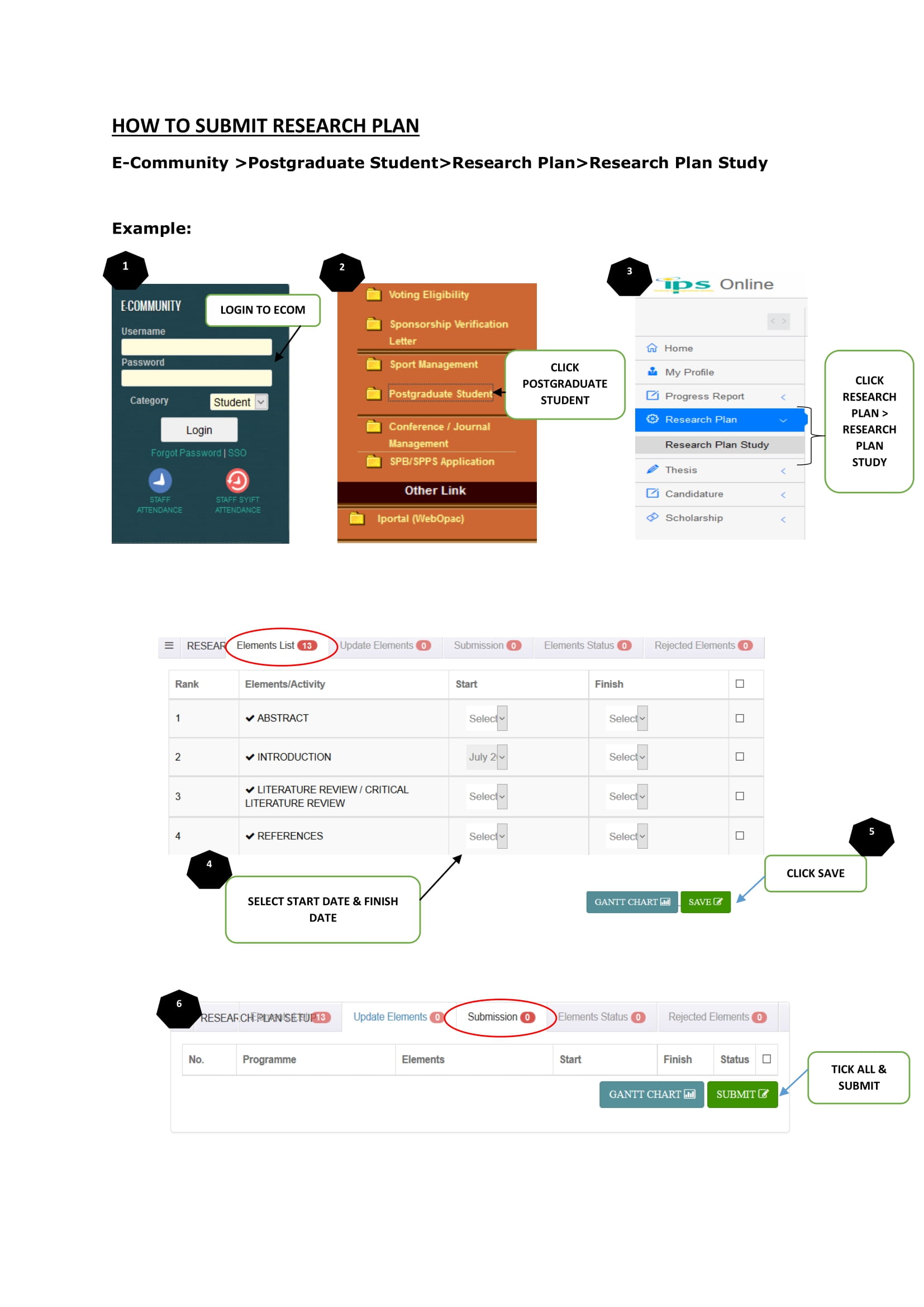 How to Submit Research Plan